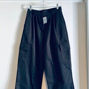 NWT Hunter & Brown Womens Black Cargo Pants size M